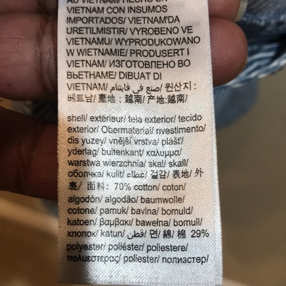 Calvin Klein Stretch Denim Pinstripe Jean Shorts-Size 12 - Picture 4 of 7